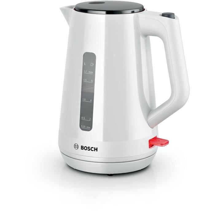 Bouilloire - BOSCH -  TWK1M121 MyMoment - Blanche - capacité 1,7L - base 360° - rangement du cordon -3 sécurités automatiques - Paloma Tech