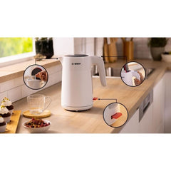 Bouilloire - BOSCH - TWK2M161 MyMoment - Blanche Mate - indicateur de tasses - niveau d'eau visible - Paloma Tech