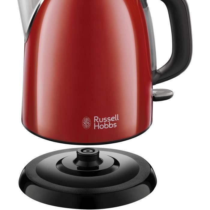 Bouilloire Compacte Rouge - RUSSELL HOBBS 24992-70 - Capacité 1L - Filtre Anti-Calcaire Amovible - Paloma Tech