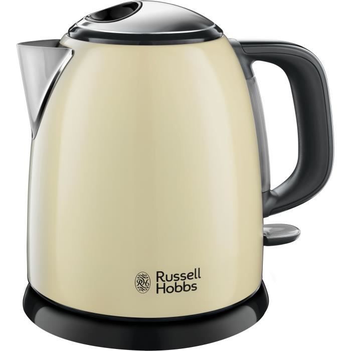 Bouilloire Compacte Russell Hobbs 24994-70 Colours Plus - 1L, Rapide, Filtre Anti-Calcaire, Creme - Paloma Tech