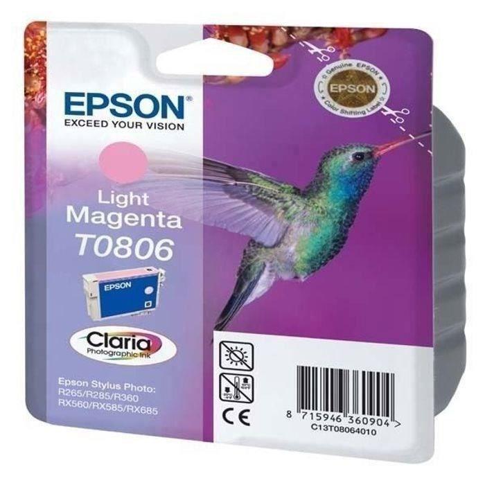 EPSON Cartouche d'encre T0806 Magenta clair - Colibri (C13T08064011) EPSON