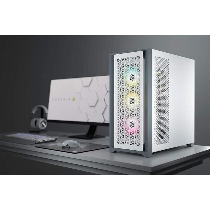 CORSAIR Boîtier PC 5000D Airflow - Verre Trempé Moyen-Tour ATX  - Blanc (CC-9011211-WW) CORSAIR