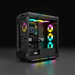CORSAIR Boîtier PC iCUE 5000T RGB ATX moyen-tour - Noir (CC-9011230-WW) CORSAIR
