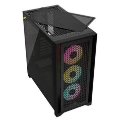 Boitier PC - CORSAIR - iCUE 4000D RGB Airflow - Moyen-tour - 3 ventilateurs AF120 RGB ELITE - Noir CORSAIR