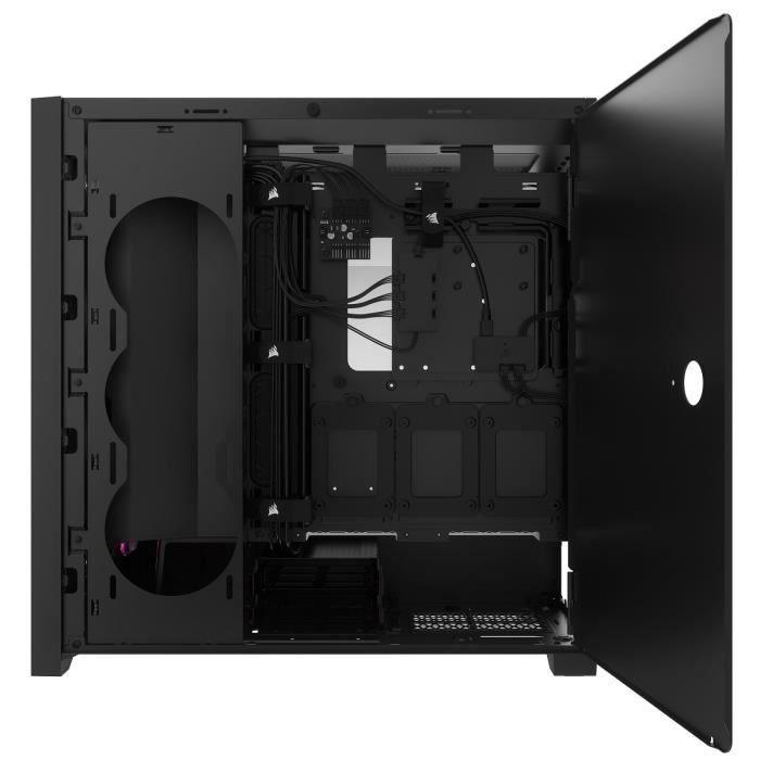 Boitier PC - CORSAIR - iCUE 5000D RGB Airflow - Moyen-tour - 3 ventilateurs AF120 RGB ELITE - Noir CORSAIR