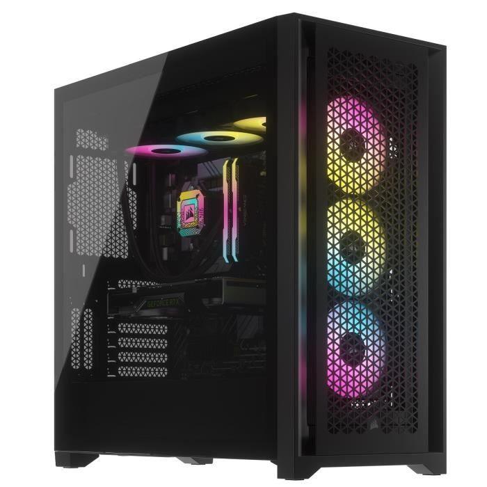 Boitier PC - CORSAIR - iCUE 5000D RGB Airflow - Moyen-tour - 3 ventilateurs AF120 RGB ELITE - Noir CORSAIR