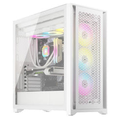 Boitier PC - CORSAIR - iCUE 5000D RGB Airflow - Moyen-tour - 3 ventilateurs AF120 RGB ELITE - Blanc CORSAIR