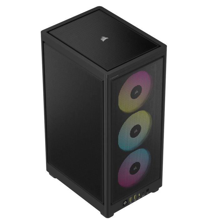 Boitier PC - CORSAIR - iCUE 2000D RGB Airflow - Mini ITX - 3 ventilateurs AF120 RGB SLIM inclus - Noir - (CC-9011246-WW) CORSAIR