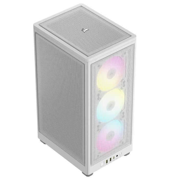 Boitier PC - CORSAIR - iCUE 2000D RGB Airflow - Mini ITX - 3 ventilateurs AF120 RGB SLIM inclus - Blanc - (CC-9011247-WW) CORSAIR