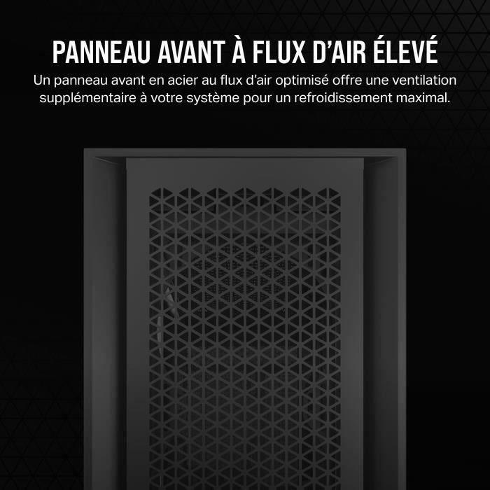 Boitier PC - CORSAIR - 5000D CORE AIRFLOW - ATX Moyen-tour - Panneau avant flux d'air optimisé - Noir - (CC-9011261-WW) CORSAIR