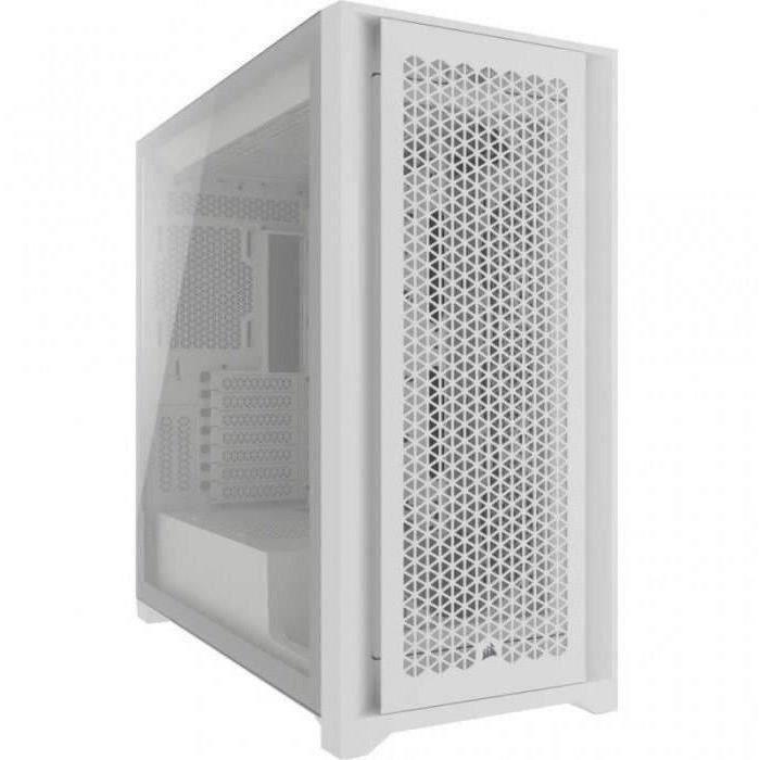 Boitier PC - CORSAIR - 5000D CORE AIRFLOW - ATX Moyen-tour - Panneau avant flux d'air optimisé - Blanc - (CC-9011262-WW) CORSAIR