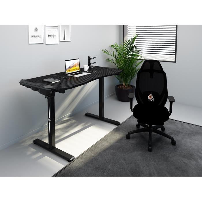 Bureau gaming électrique CGM - Réglable en hauteur - Support de contrôleur - Éclairage RVB - L120xP60xH73-121 cm CGM - CDISCOUNT GAMING MACHINE