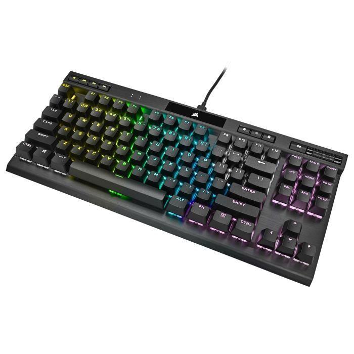 CORSAIR Clavier gamer K70 TKL RGB CS MX Red (CH-9119010-FR) CORSAIR