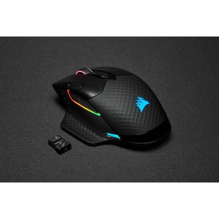 CORSAIR Souris gamer DARK CORE RGB PRO - 18 000 DPI - LED RGB - Optique (CH-9315411-EU) CORSAIR