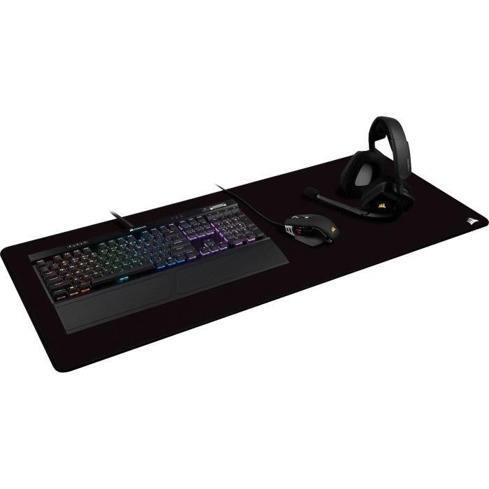 CORSAIR Tapis de souris gamer MM350 PRO - Résistant aux éclaboussures - Extended XL - Noir (CH-9413770-WW) CORSAIR