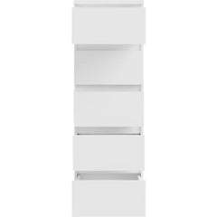 Commode CHELSEA 5 tiroirs - L 41,8 x P 42,2 x H 128,1 cm- Décor blanc mat AUCUNE