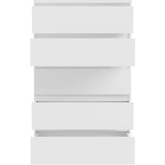 Commode CHELSEA 5 tiroirs - 77,2 cm - Décor blanc mat AUCUNE