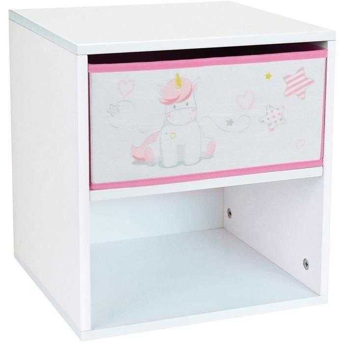 CIJEP Table de chevet enfant Licorne FUN HOUSE