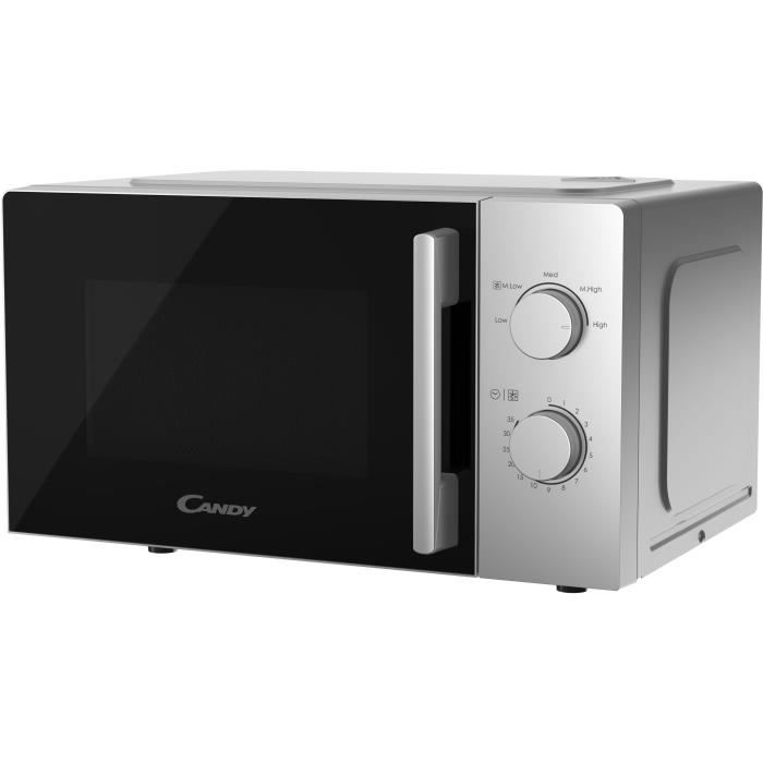 CMW20SMSLI Micro-ondes Mono CANDY Idea - 20L - MO : 700W - UI mécanique - 5 niveaux de puissance - Silver - Paloma Tech