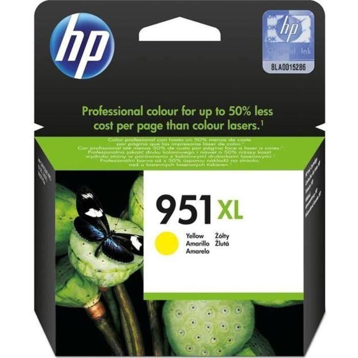 HP 951XL Cartouche d'encre jaune grande capacité authentique (CN048AE) pour HP OfficeJet Pro 251dw/276dw/8100/8600 HP