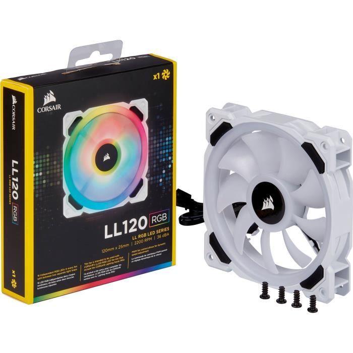 CORSAIR Ventilateur LL120 Pro LED RGB 120mm Blanc - (CO-9050091-WW) CORSAIR