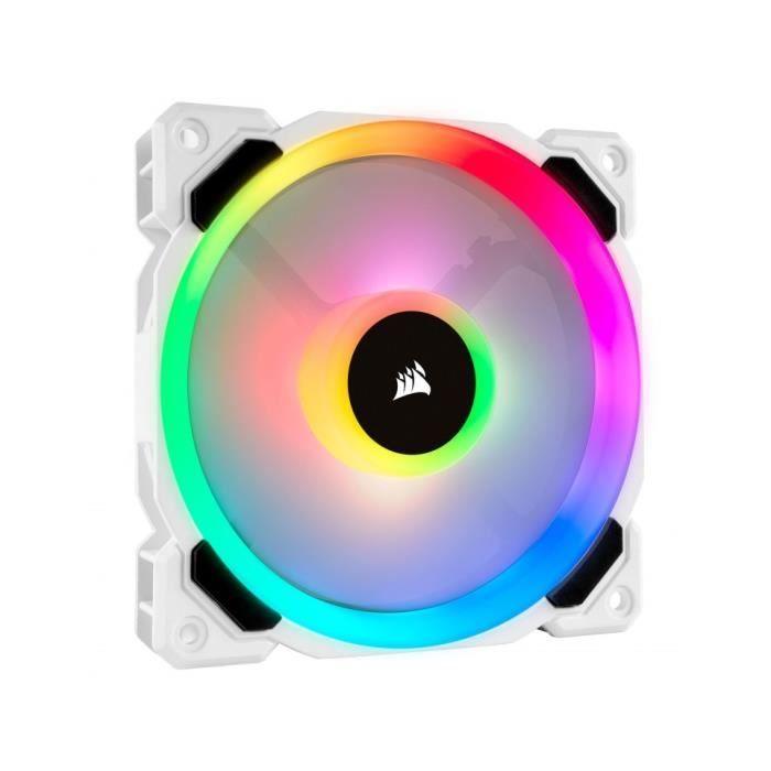 CORSAIR Ventilateur LL120 Pro LED RGB 120mm Blanc (Pack de 3) - (CO-9050092-WW) CORSAIR