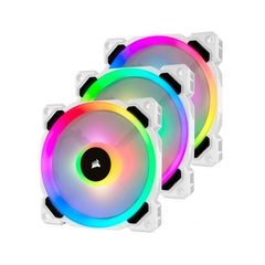 CORSAIR Ventilateur LL120 Pro LED RGB 120mm Blanc (Pack de 3) - (CO-9050092-WW) CORSAIR