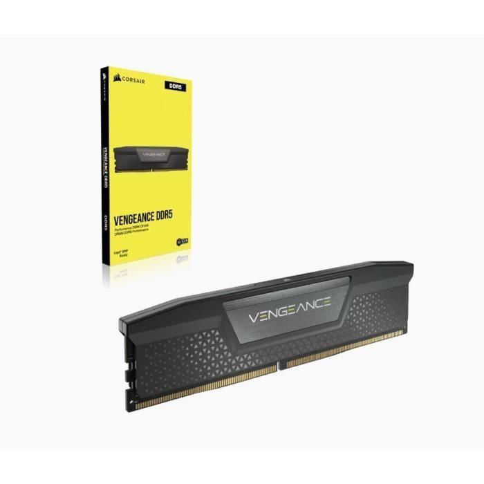 Mémoire RAM - CORSAIR - Vengeance DDR5 - 32GB 2x16GB DIMM - 6400 MHz - 1,40V - Noir (CMK32GX5M2B6400C32) CORSAIR