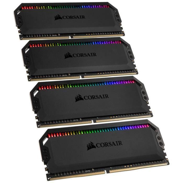 CORSAIR Mémoire PC DOMINATOR PLATINUM RGB 32GB (4 x 8GB) DDR4 DRAM 3600MHz C18 Memory Kit (COR0840006607403 ) CORSAIR