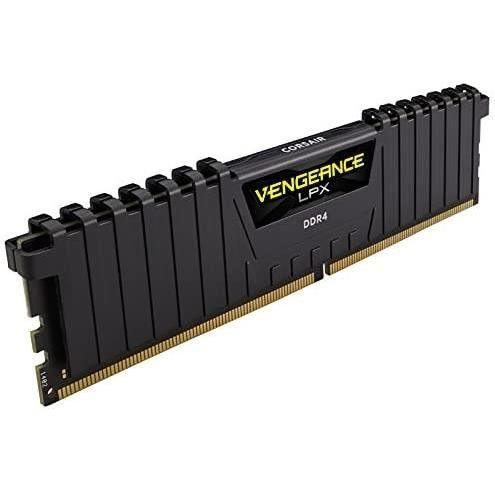 Mémoire RAM - CORSAIR - Vengeance LPX DDR4 - 16GB 2x8GB DIMM - 3200 MHz  - 1.35V - Noir (CMK16GX4M2E3200C) CORSAIR