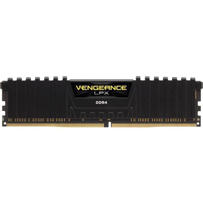 Mémoire RAM - CORSAIR - Vengeance LPX DDR4 - 16GB 2x8GB DIMM - 3600 MHz  - 1.35V - Noir (CMK16GX4M2D3600C) CORSAIR