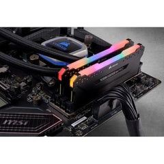 Mémoire RAM - CORSAIR - Vengeance RGB Pro DDR4 - 32GB 2x16GB DIMM - 3200 MHz  - 1.35V - Noir (CMW32GX4M2E3200C) CORSAIR