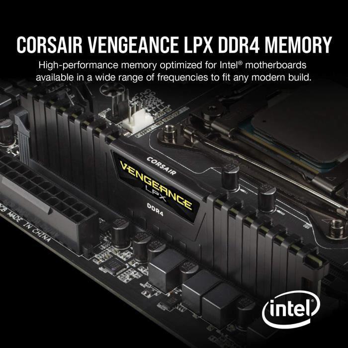 CORSAIR Mémoire PC DDR4 64GB (2*32) low profile (CMK64GX4M2E3200C16) CORSAIR