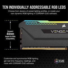 CORSAIR Mémoire PC DDR4 - VENGEANCE RGB PRO SL 32Go (4x8Go) - 3600Mhz - CAS 18 (CMH32GX4M4D3600C18) CORSAIR