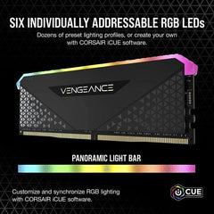 Mémoire RAM - CORSAIR - Vengeance RGB RS DDR4 - 16GB 2x8GB DIMM - 3600 MHz  - 1.35V - Noir (CMG16GX4M2D3600C) CORSAIR