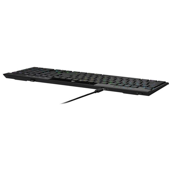 Clavier Gaming Mécanique Ultrafin - AZERTY - CORSAIR - K100 AIR WIRELESS - Rétroéclairage LED RGB - Noir (CH-913A01U-FR) CORSAIR