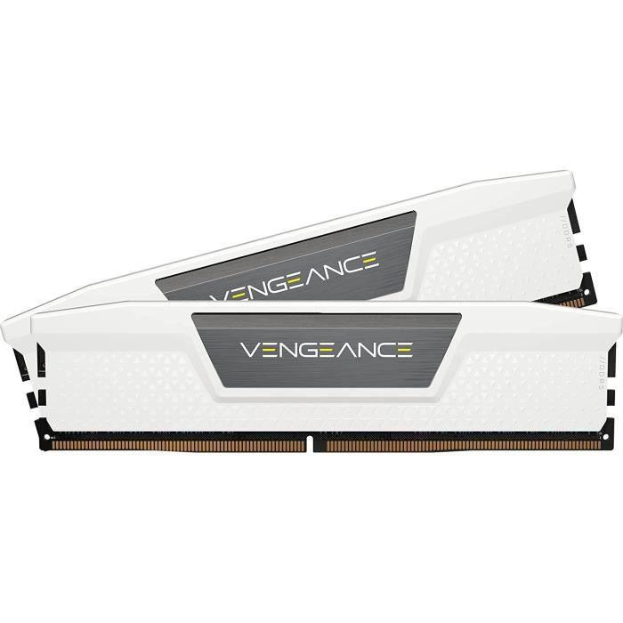 Mémoire RAM - CORSAIR - Vengeance DDR5 - 32GB 2x16GB DIMM - 5600 MHz - 1,25V - Blanc (CMK32GX5M2B5600C36W) CORSAIR