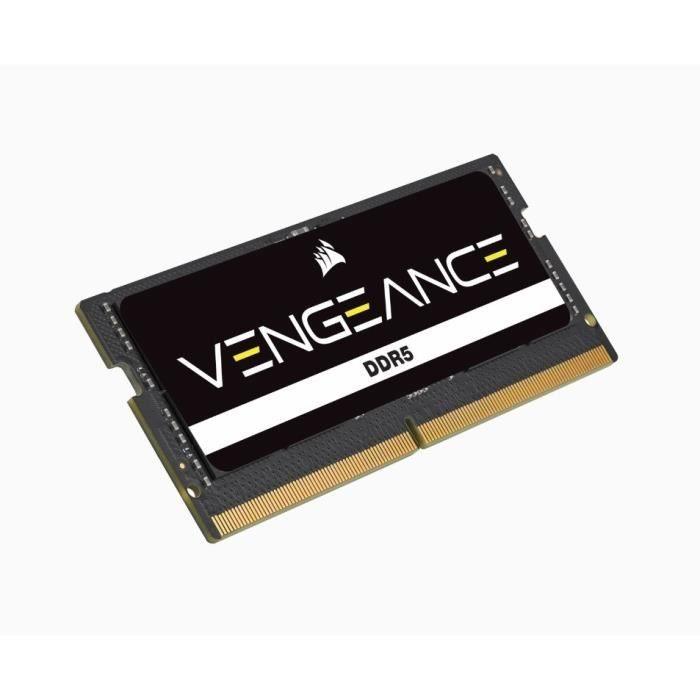Mémoire RAM - CORSAIR - Vengeance DDR5 - 16GB 1x16GB SODIMM - 4800 MHz - 1,1V - Noir (CMSX16GX5M1A4800C40) CORSAIR