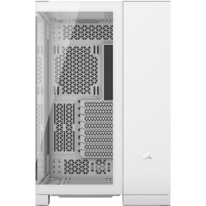 Boîtier PC - CORSAIR - 6500X  Tempered Glass Mid-Tower Dual Chamber - Blanc CORSAIR