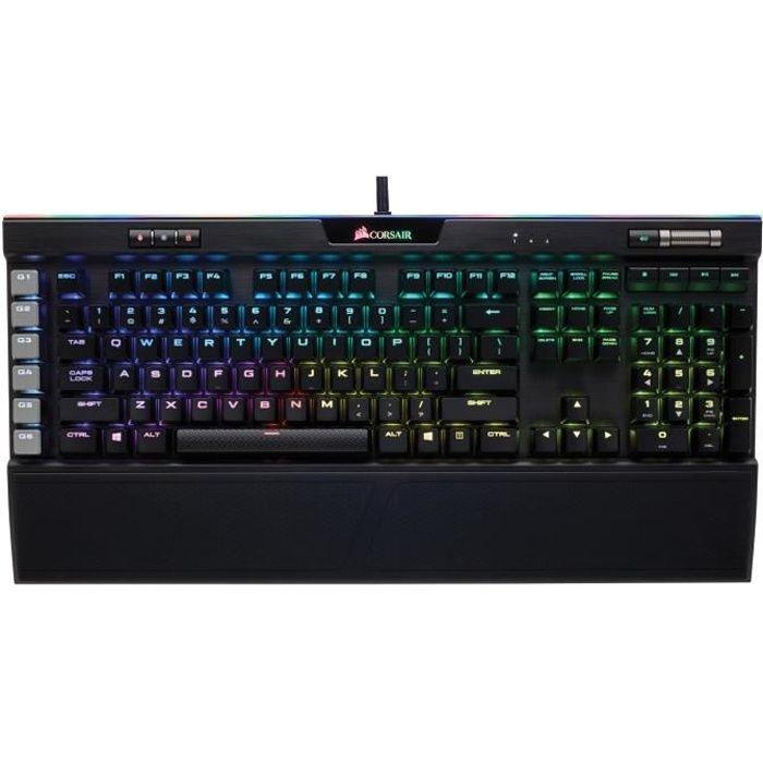 CORSAIR - Clavier Gaming K95 RGB - Mécanique - Rétroéclairage RGB - Platinum Cherry MX Brown - AZERTY - (CH-9127012-FR) CORSAIR