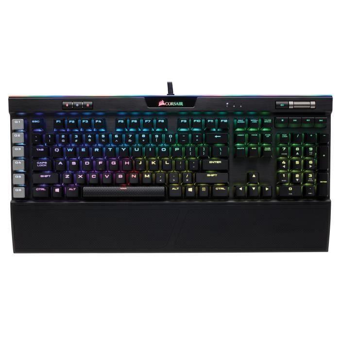 CORSAIR - Clavier Gaming K95 RGB - Mécanique - Rétroéclairage RGB - Platinum Cherry MX Brown - AZERTY - (CH-9127012-FR) CORSAIR