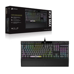 Clavier Gaming magnétique-mécanique - CORSAIR - K70 MAX RGB - Touches PBT - Noir - (CH-910961G-FR) CORSAIR