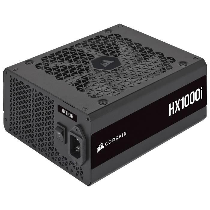 CORSAIR - HX1000i - Bloc d'alimentation - 1000 Watts - ATX 3.0 Silencieuse - Certifié 80 PLUS Platinum - (CP-9020259-EU) CORSAIR