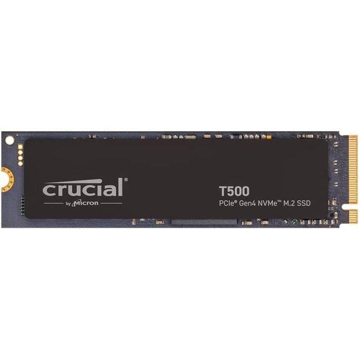 Crucial T500 SSD 2 To PCIe Gen4 NVMe M.2 SSD Interne Gaming, jusqu'a 7200Mo/s,  Disque Dur SSD- CT2000T500SSD8 CRUCIAL