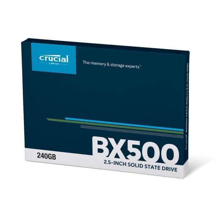 CRUCIAL - Disque SSD Interne - BX500 - 240Go - 2,5 (CT240BX500SSD1) CRUCIAL