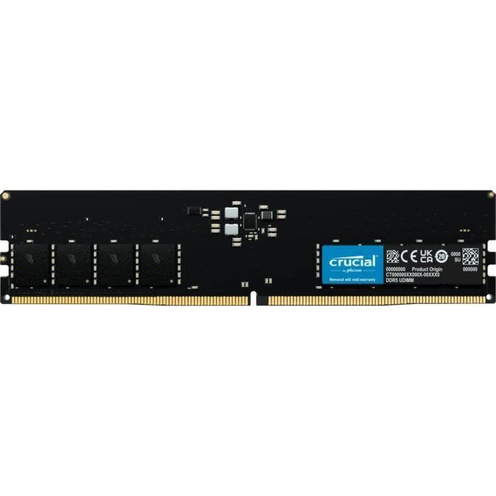 Mémoire RAM - CRUCIAL - DDR5-4800 UDIMM - 16 Go (CT16G48C40U5) CRUCIAL
