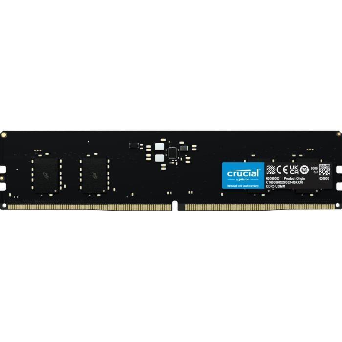 Mémoire RAM - CRUCIAL - DDR5-4800 UDIMM - 8 Go (CT8G48C40U5) CRUCIAL