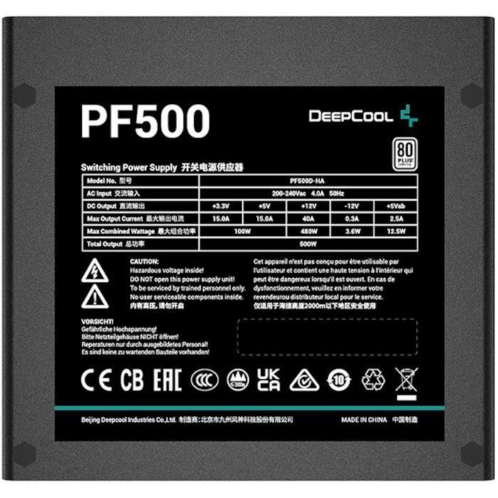 DEEPCOOL PF500 (80+ White) - Alimentation PC - 500W DEEPCOOL