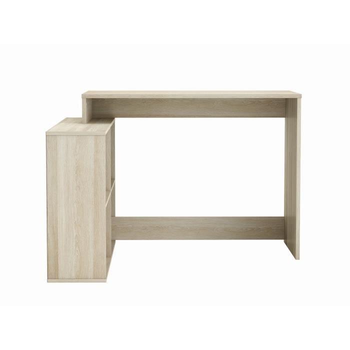 DEMEYERE Bureau d'angle contemporain décor chene Shannon - L 112 cm - NAGANO DEMEYERE