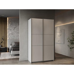 Armoire GHOST - Décor blanc mat - 2 Portes coulissantes - L.116,5 x P. 59,9 x H. 203 cm - DEMEYERE DEMEYERE